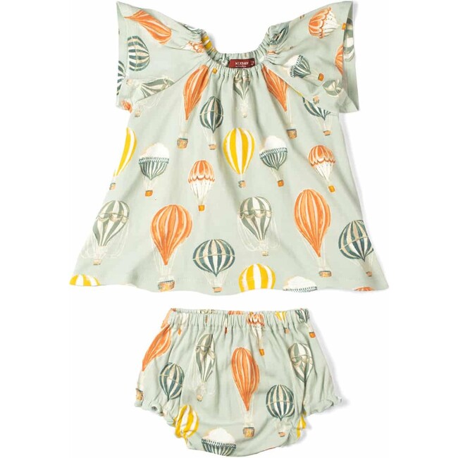 Vintage Balloons Organic Cotton Dress & Bloomer Set