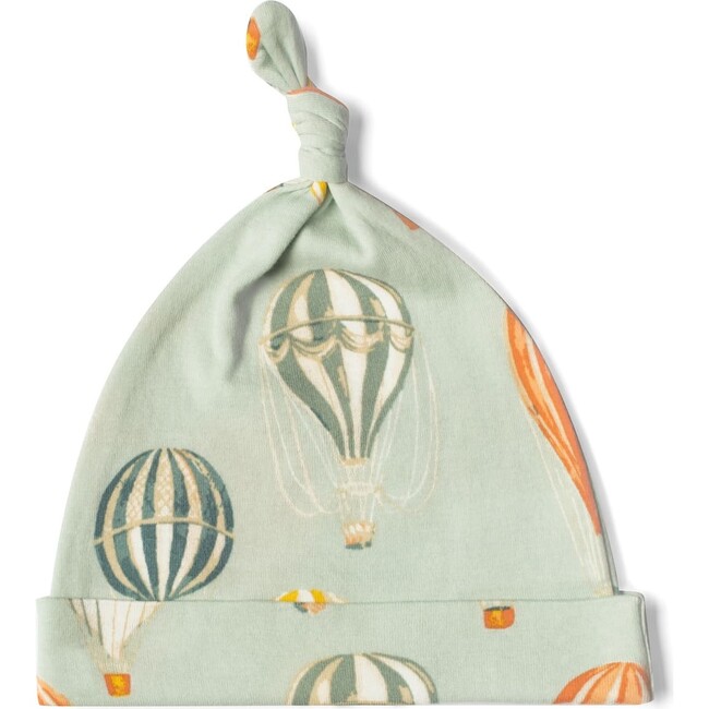 Vintage Balloons Organic Cotton Knotted Beanie Hat