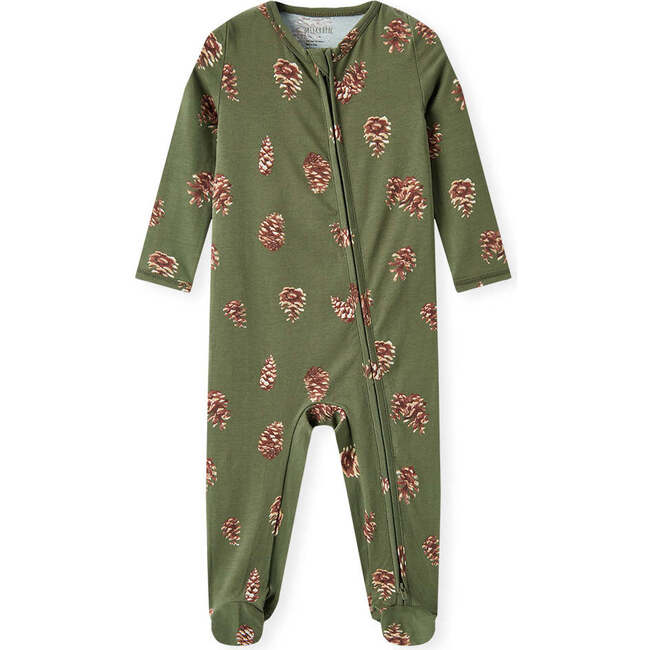 Pinecone Cotton Stretch Zipper Footed Romper