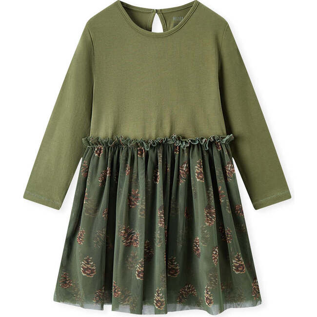 Pinecone Cotton Stretch Long Sleeve Ballet Dress