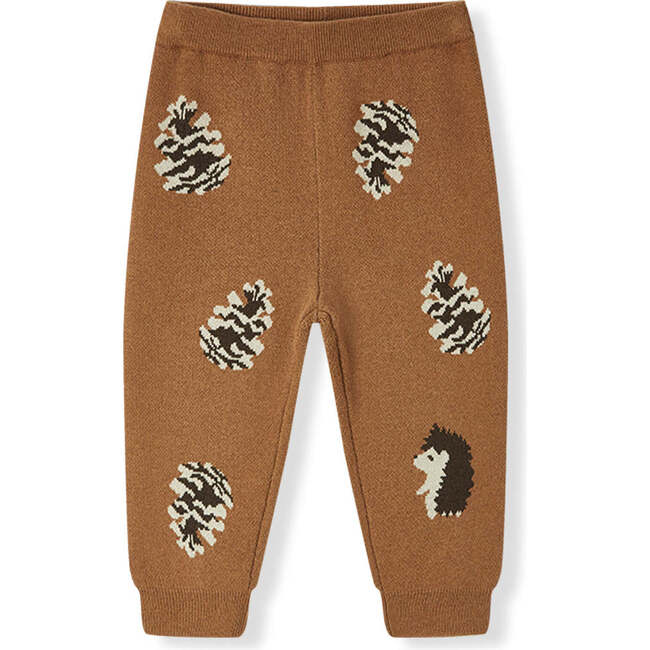Pinecone & Hedgehog Knitted Birdseye Jacquard Sweatpants