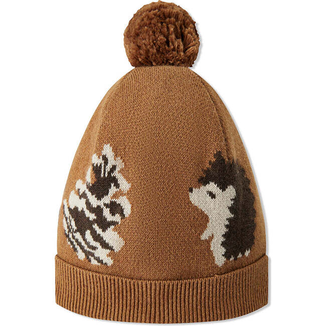 Pinecone & Hedgehog Knitted Pom Beanie