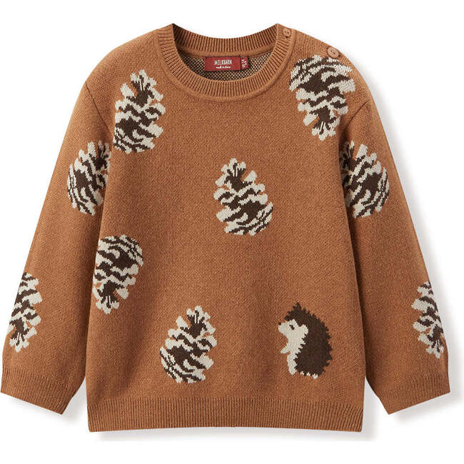 Pinecone & Hedgehog Knitted Birdseye Jacquard Sweater