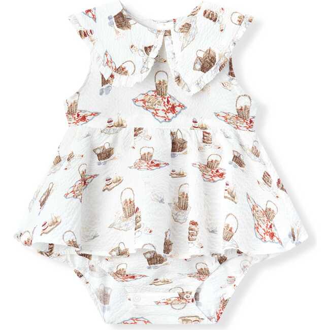 Picnic Ruffle Collar One Piece Dress