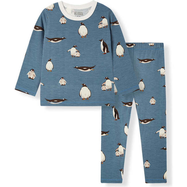 Penguin Luxe Stretch Long Sleeve Two Piece Pajama Set