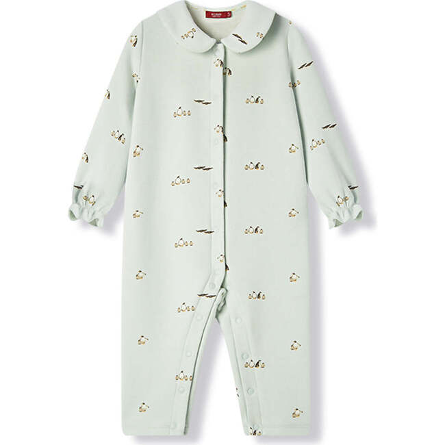 Lil' Penguin Stretch Fleece Collar Jumpsuit