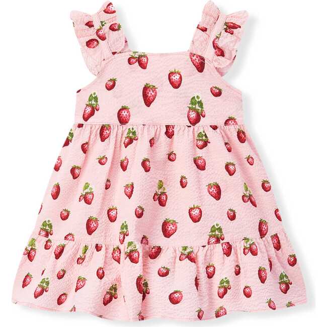 Strawberry Ruffle Tiered Dress