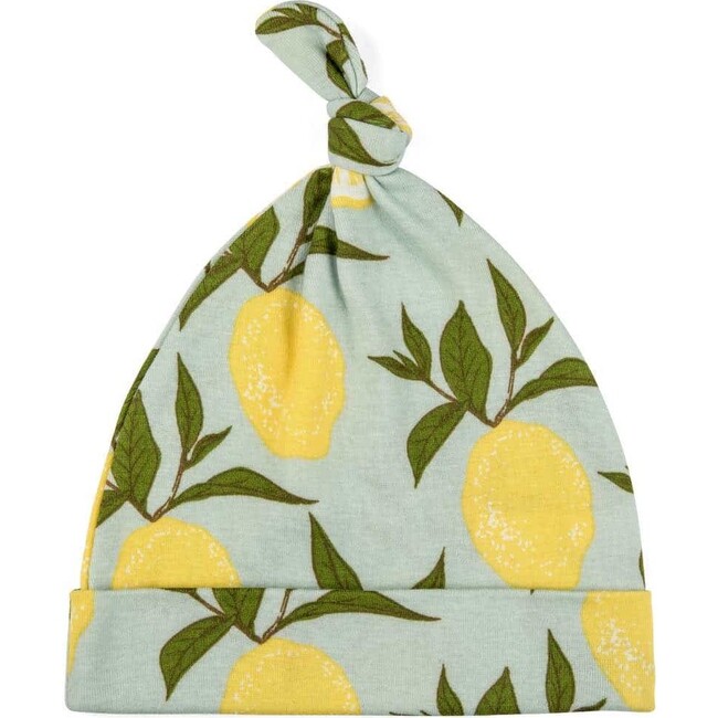 Lemon Organic Cotton Knotted Beanie Hat