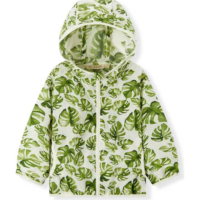 Island Leaf Hooded Sun Shield Windbreaker Jacket