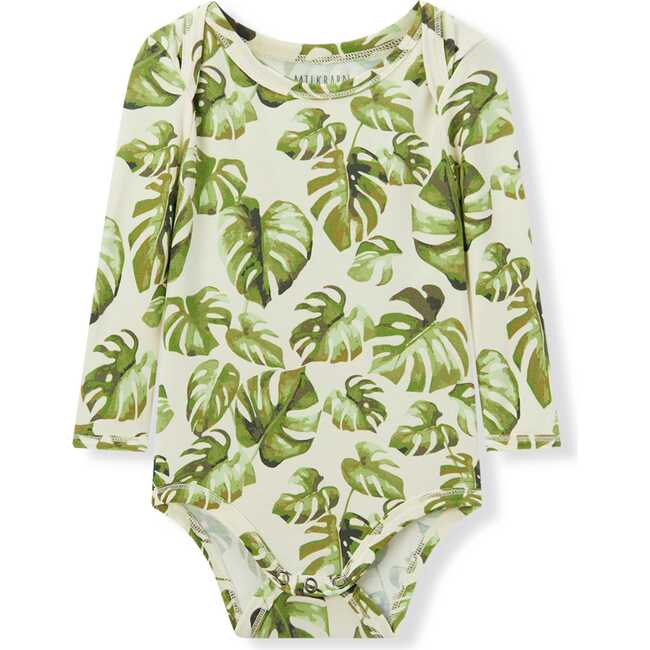 Island Leaf Cotton Stretch Long Sleeve One Piece