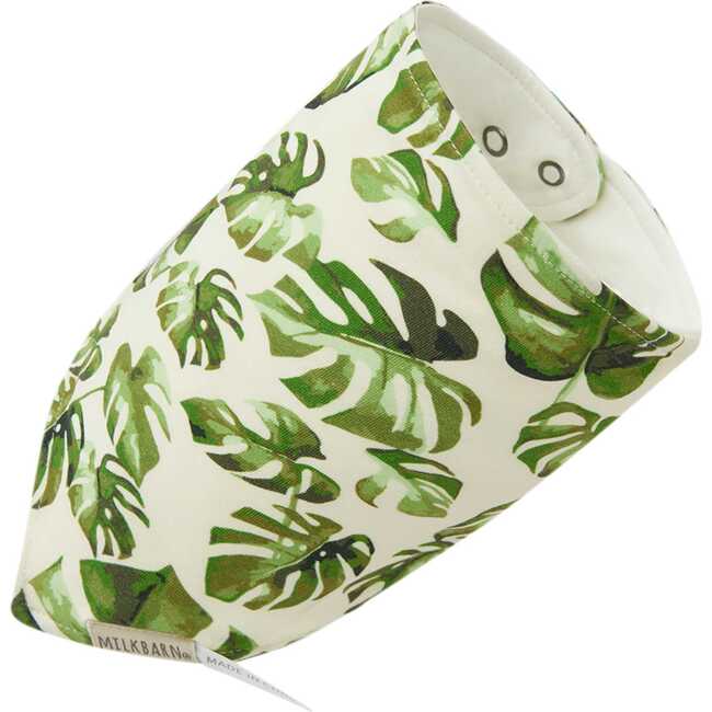 Island Leaf Cotton Stretch Kerchief Bib