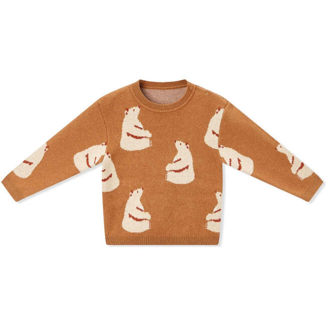 Honey Bear Knitted Birdseye Jacquard Sweater