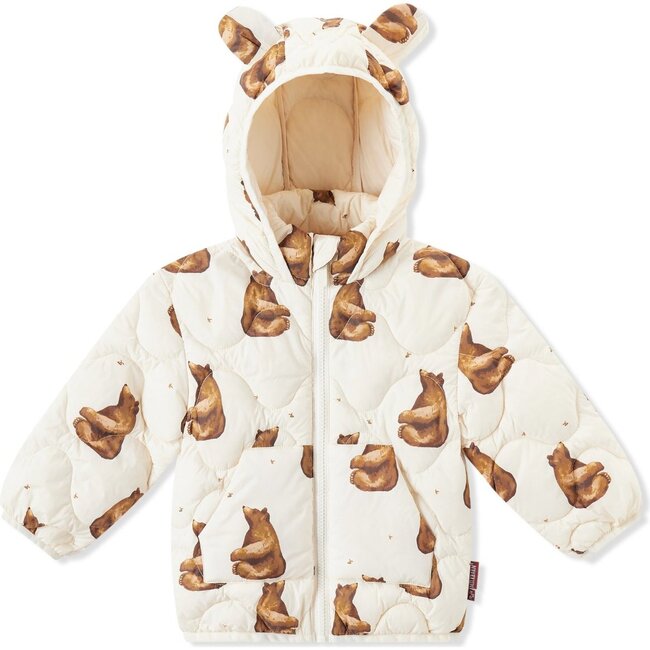 Honey Bear Lightweight Down Hooded Jacket