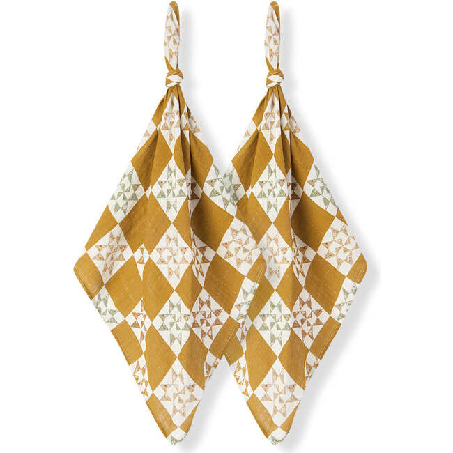 Quilt Organic Cotton Two-Piece Burp Cloth Set