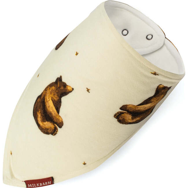Honey Bear Bamboo Three-Layer Kerchief Bib