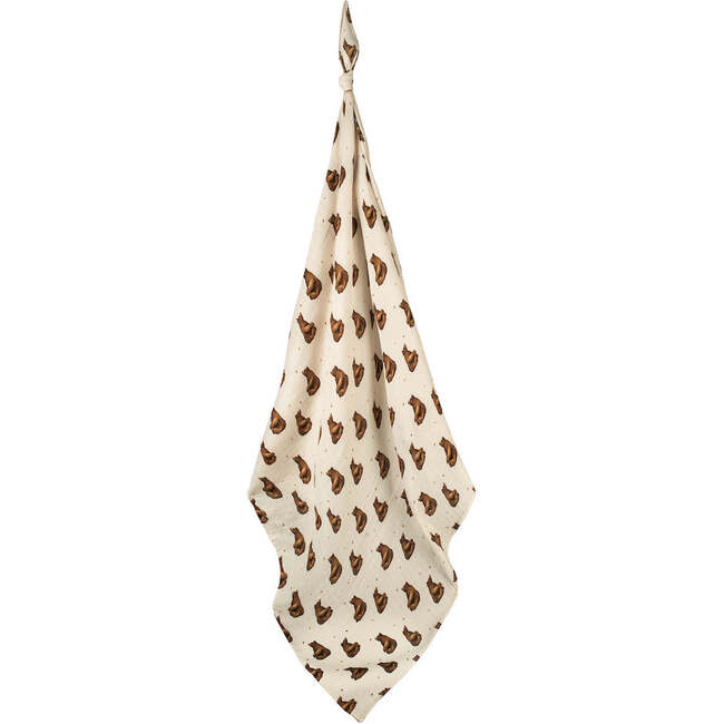 Honey Bear Bamboo Muslin Swaddle Blanket
