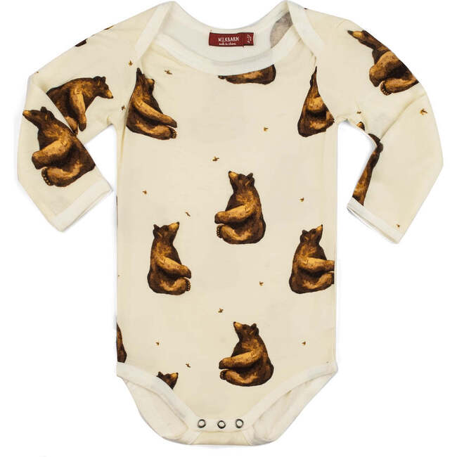 Honey Bear Bamboo Long Sleeve One Piece