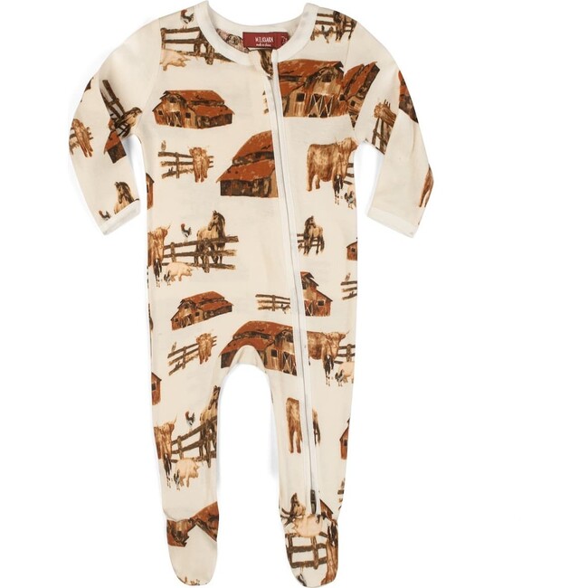 Homestead Organic Cotton Zipper Footed Romper