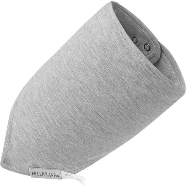 Grey Melange Luxe Solid Kerchief Bib