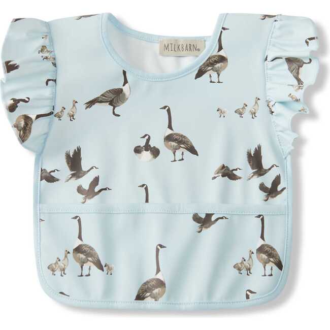 Goose Ruffle Pocket Bib