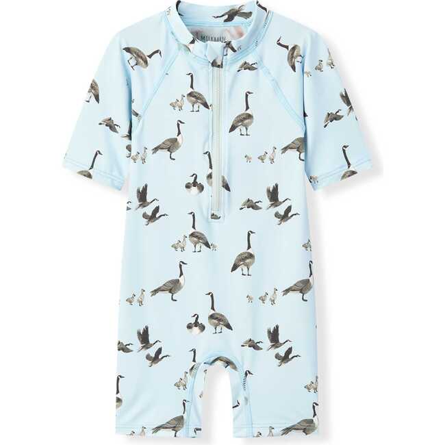 Goose Zipper Shortall Swimsuit