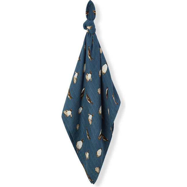 Penguin Bamboo Muslin Swaddle Blanket