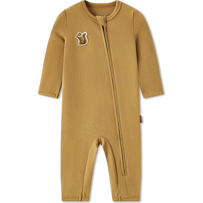 Peanut Brushed Zipper Pajama
