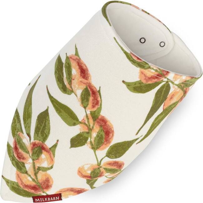 Peaches Organic Cotton Three-Layer Kerchief Bib