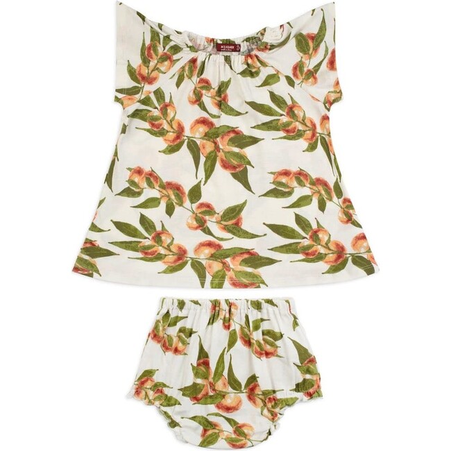 Peaches Organic Cotton Dress & Bloomer Set