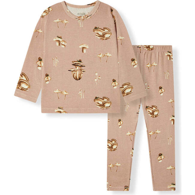 Mushroom Organic Cotton Long Sleeve Two Piece Pajama Set