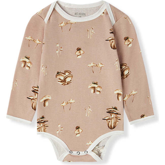 Mushroom Organic Cotton Long Sleeve One Piece