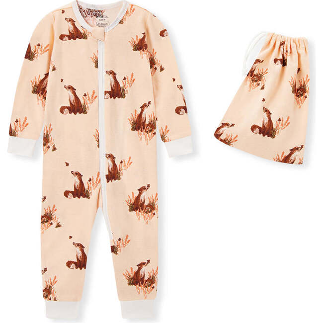 Floral Fox Organic Cotton Zipper Pajama