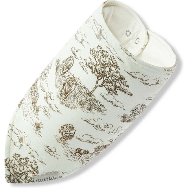 Country Toile Luxe Stretch Kerchief Bib