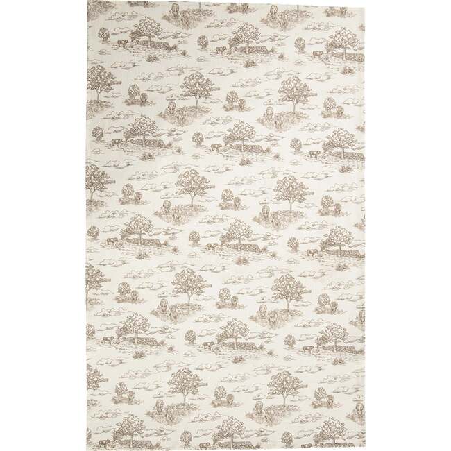 Country Toile Tea Towel
