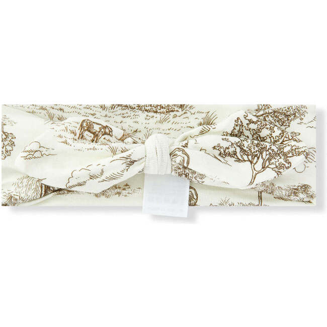 Country Toile Luxe Stretch Knotted Headband