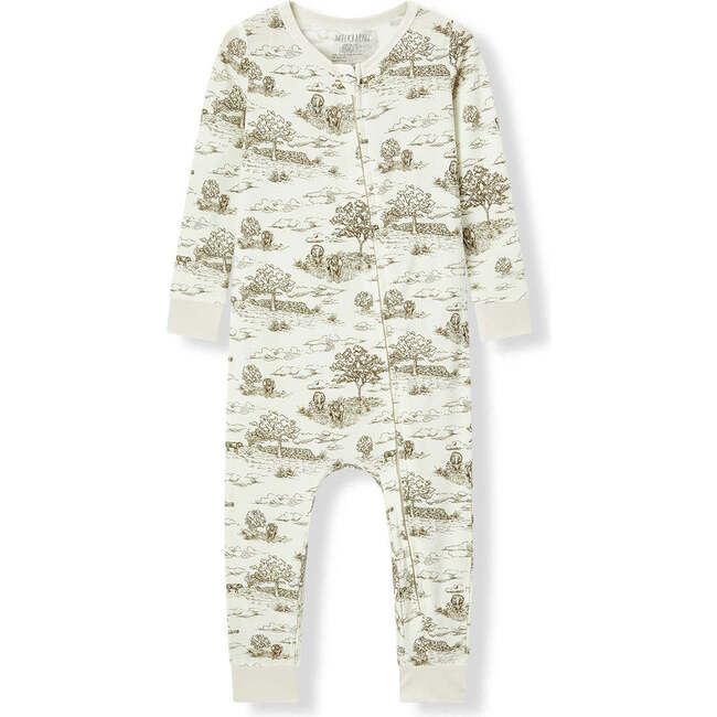 Country Toile Luxe Stretch Zipper Pajama