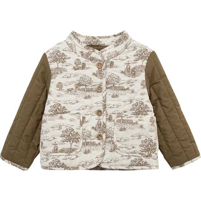 Country Toile Quilted Coat