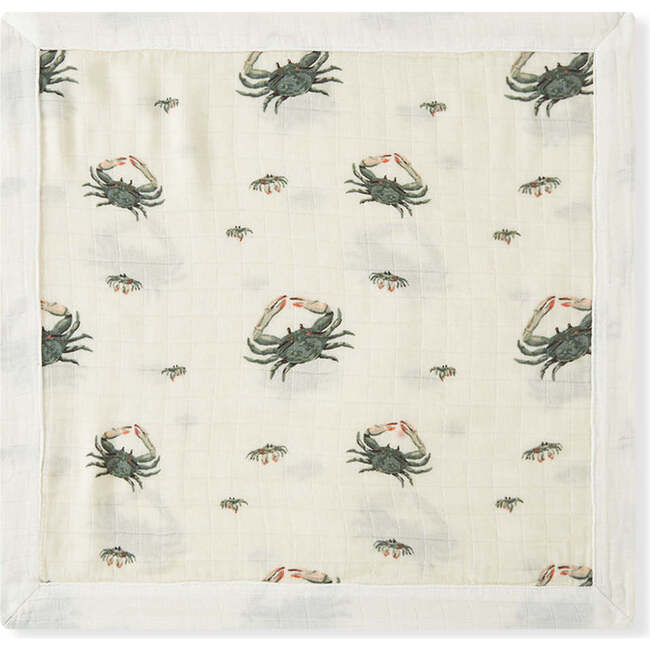 Coastal Crab Mini Lovey Two-Layer Muslin Security Blanket