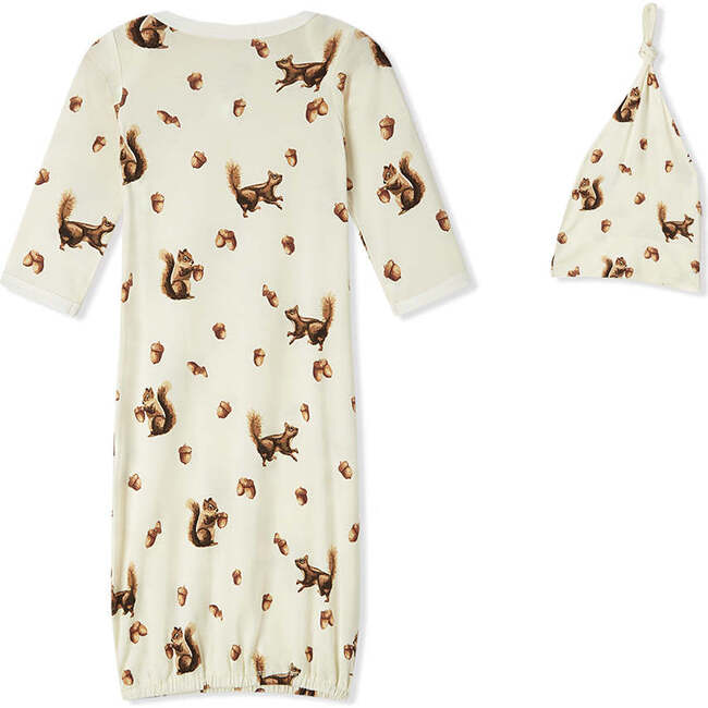 Chipmunk Luxe Stretch Newborn Gown & Hat Set