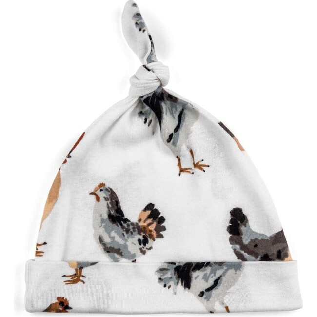 Chicken Organic Cotton Knotted Beanie Hat