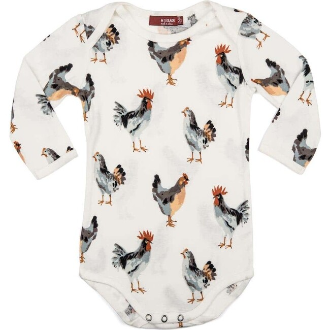 Chicken Organic Cotton Long Sleeve One Piece