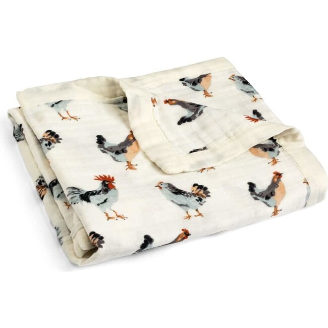 Chicken Big Lovey Three-Layer Muslin Blanket