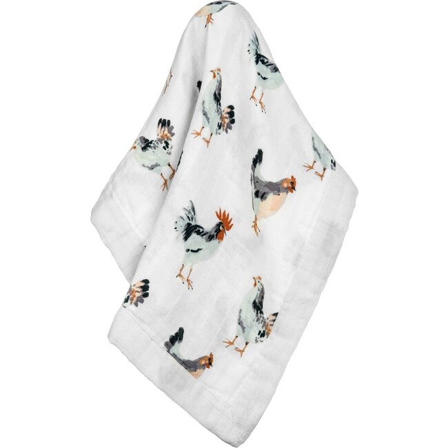 Chicken Mini Lovey Two-Layer Muslin Security Blanket