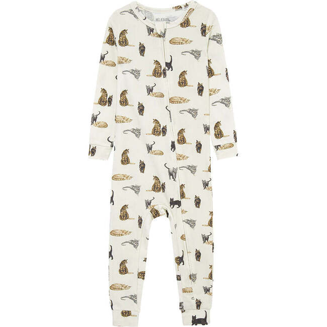Cat Cotton Stretch Zipper Pajama
