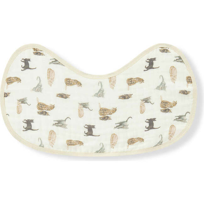 Cat Contour Four Layer Burp Cloth