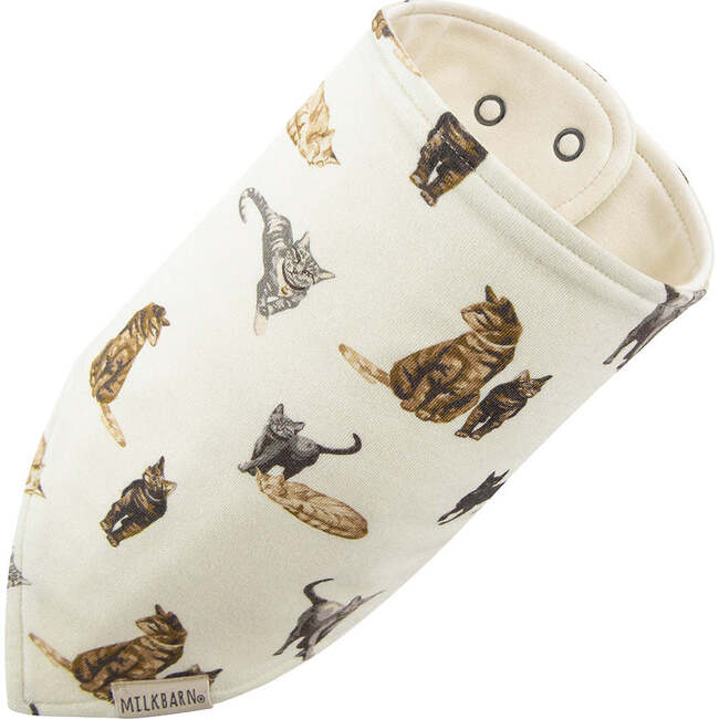 Cat Cotton Stretch Kerchief Bib