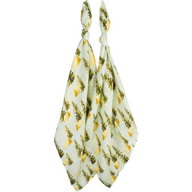 Camping Bamboo Muslin Two-Piece Burp Cloth Set