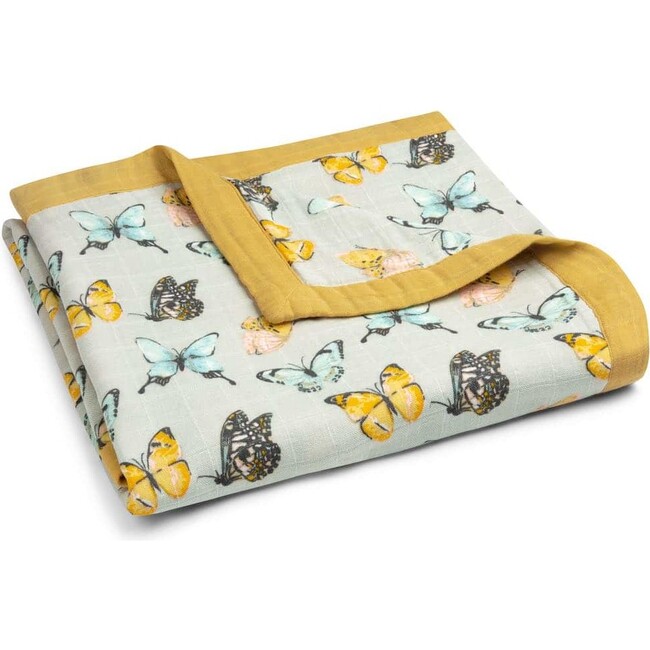 Butterfly Big Lovey Three-Layer Muslin Blanket