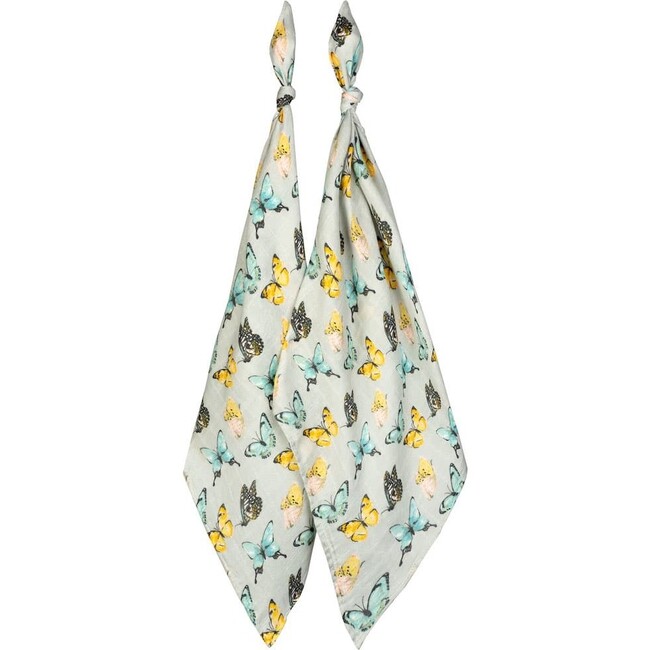 Butterfly Bamboo Muslin Two-Piece Burp Cloth Set