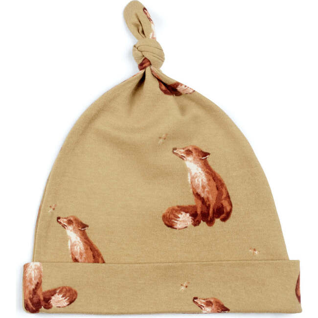 Gold Fox Organic Cotton Knotted Beanie Hat